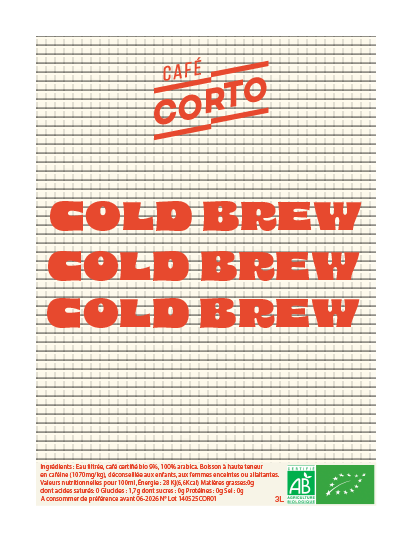 Cold Brew 3L Café Corto Torréfaction